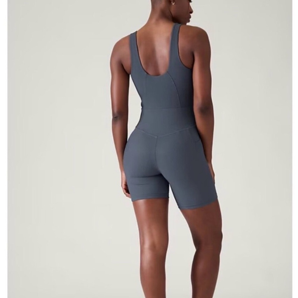 Athleta Granite Blue Jumpsuit Small Tall - Picture 2 of 11